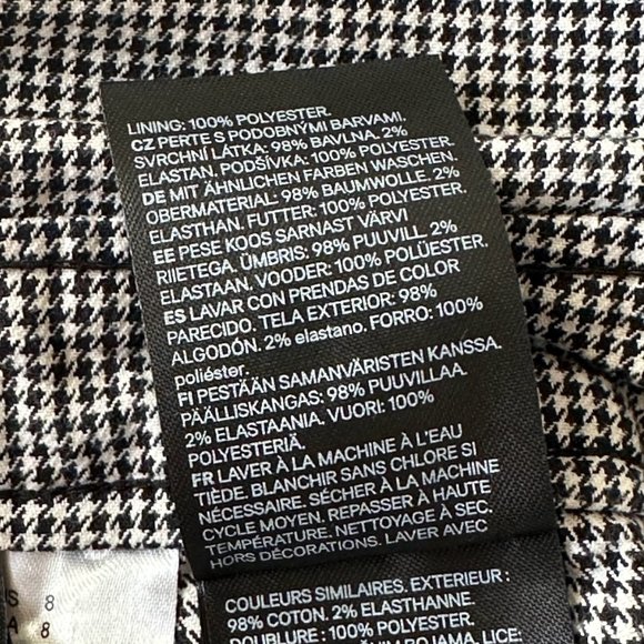 H&M Black and White Patterned Overall Dress (Size 8) - Picture 4 of 4